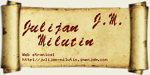 Julijan Milutin vizit kartica